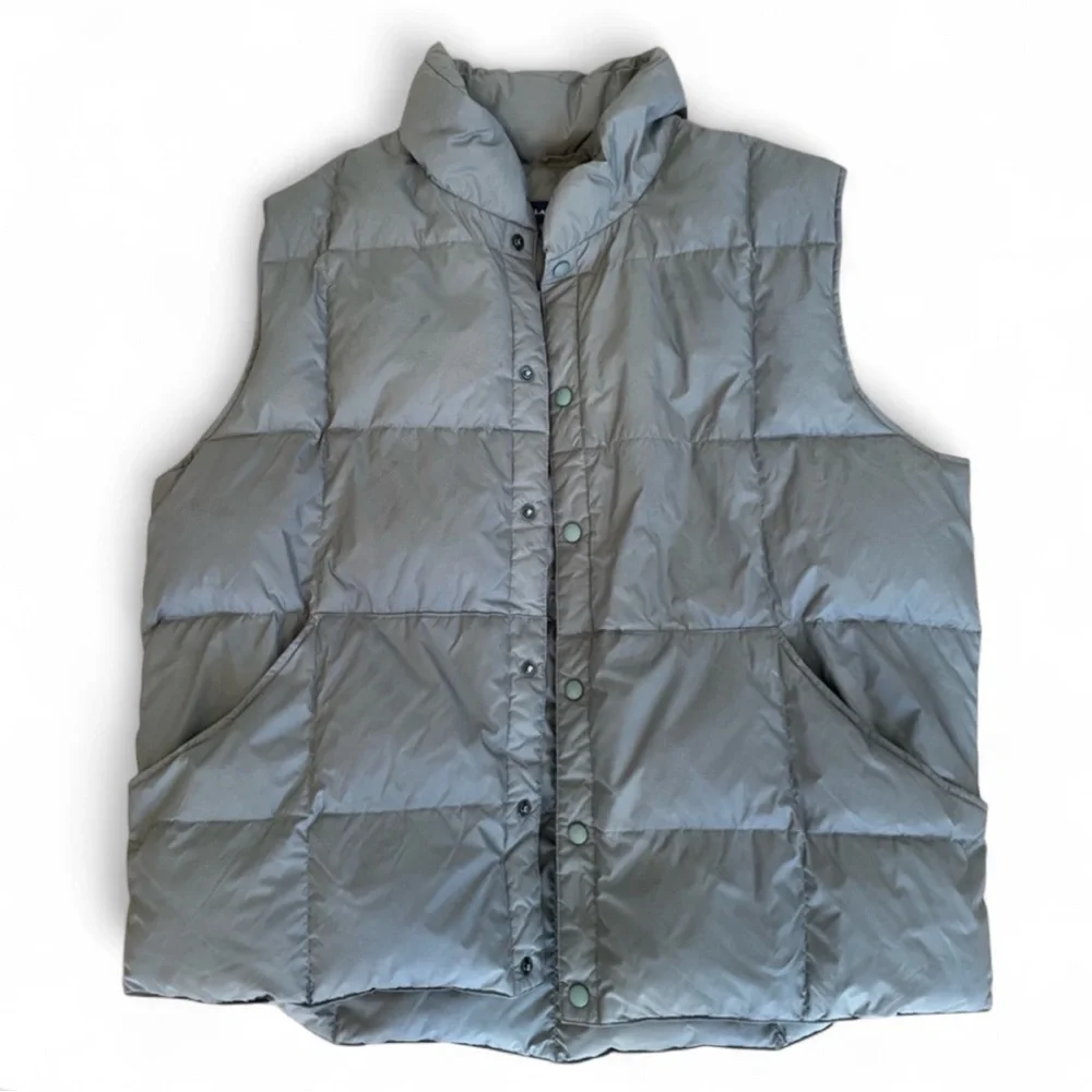 Lands' End XL Gray Puffer‎ Vest